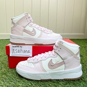 Nike dunk high pastel pink shoes